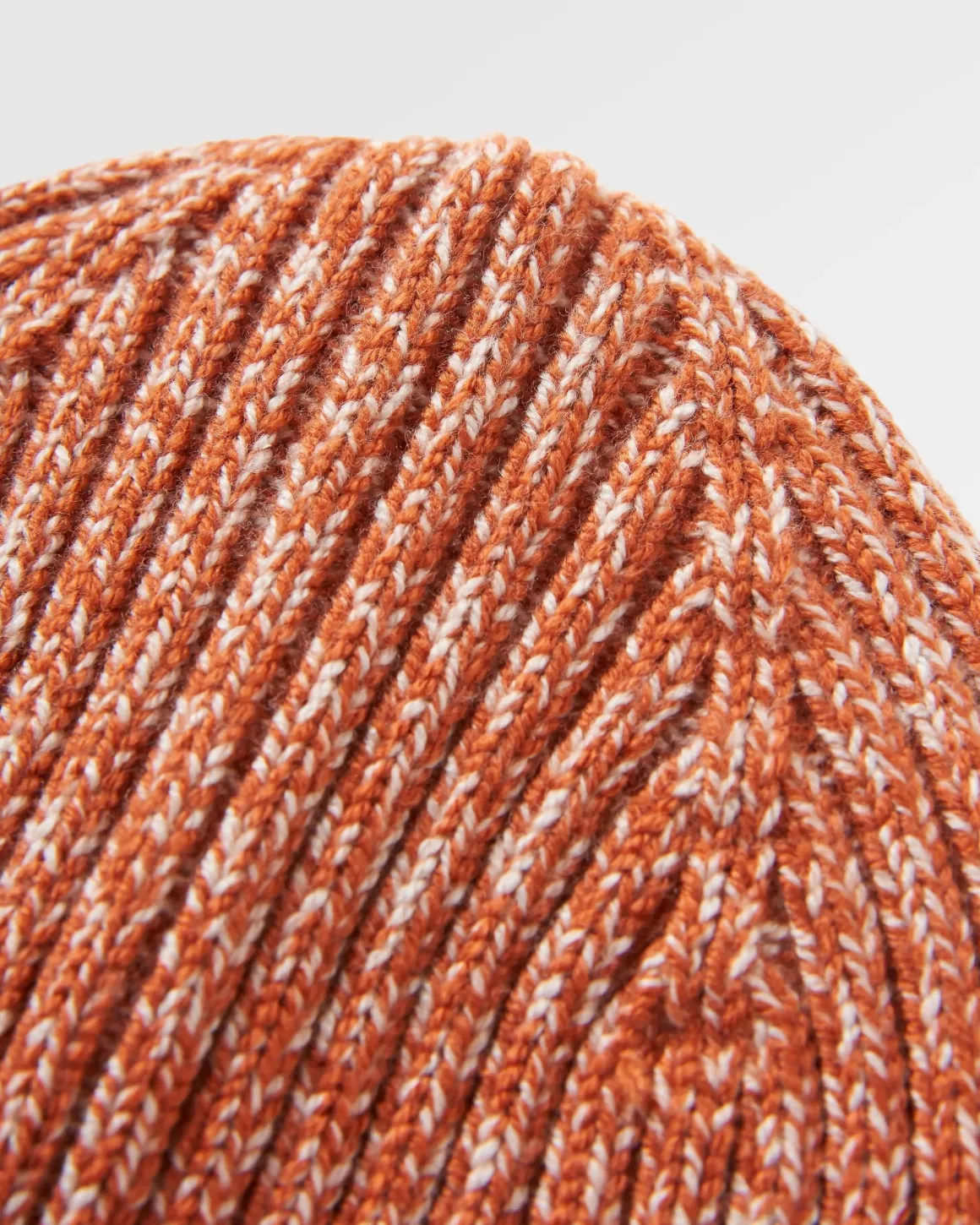 Fisherman Marl Beanie - Burnt Orange