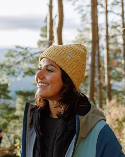 Fisherman Marl Beanie - Mustard Yellow