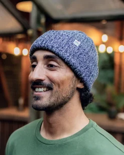 Fisherman Marl Beanie - Rich Navy