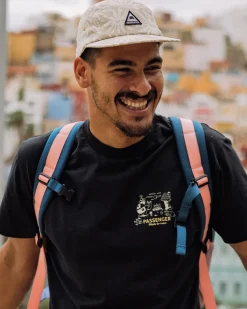 Fixie Recycled Cord 5 Panel Hat - Golden Spice/ Seaweed Pebble Grey