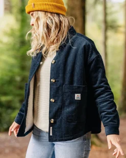 Flint Corduroy Shirt Jacket - Deep Navy