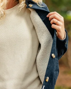 Flint Corduroy Shirt Jacket - Deep Navy