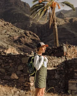 Flo Organic Pinafore Dress - Khaki Green