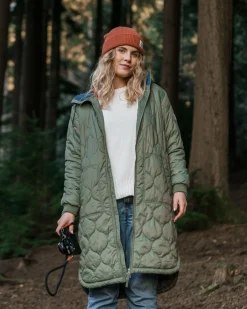 Flora 2.0 Long Recycled Insulated Parka - Dusty Olive