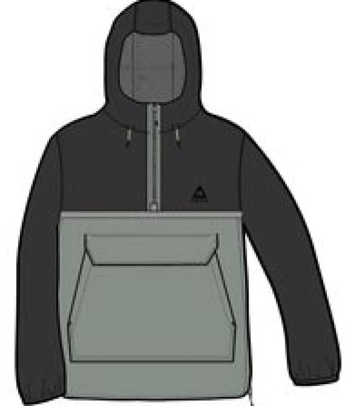 Flow Half Zip Recycled Water Resistant Jacket - True Black/Pistachio