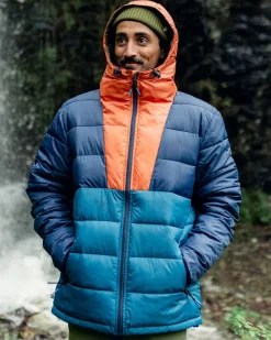 Flynn Recycled Insulated Jacket - Rich Navy/ Burnt Orange