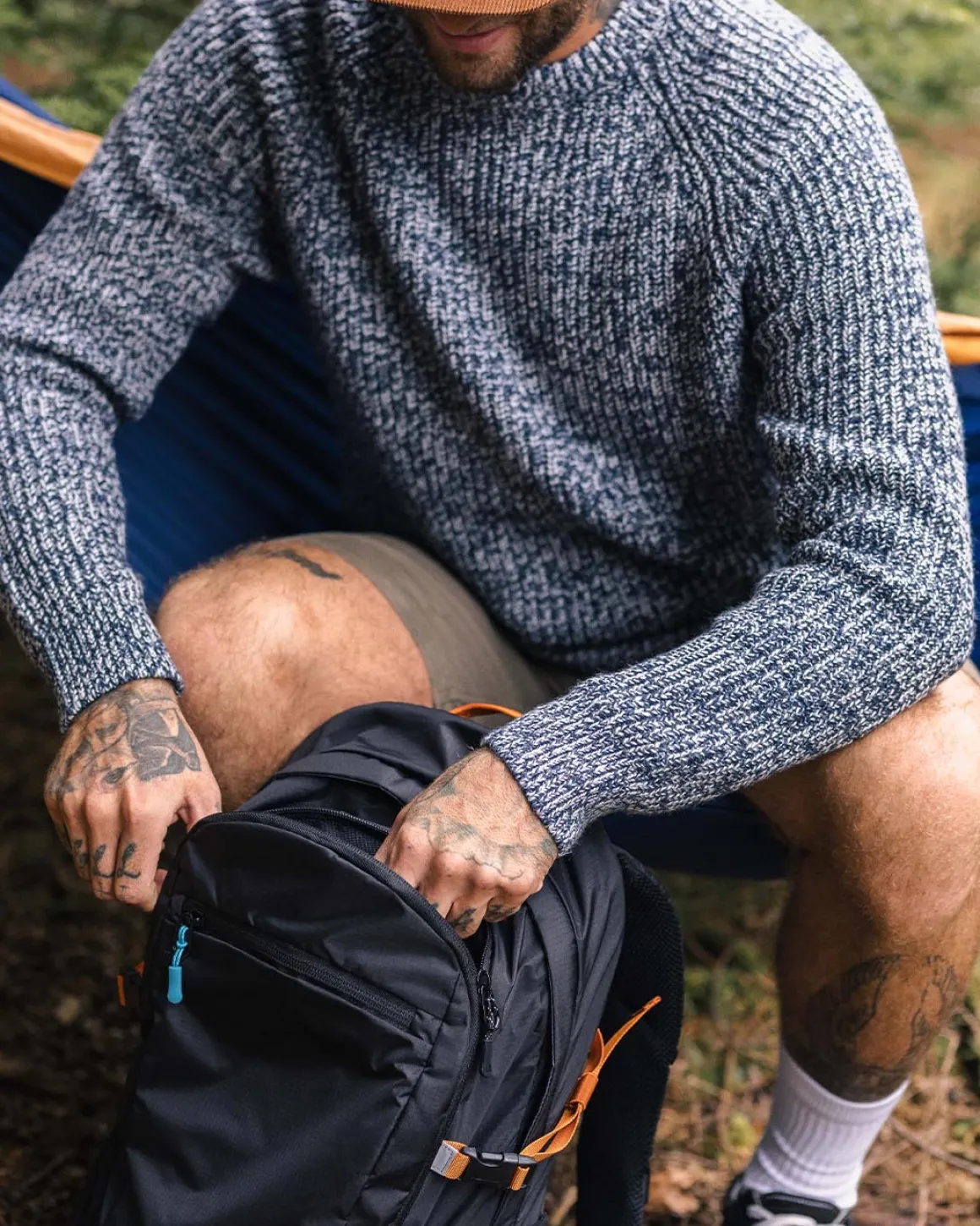 Fog Recycled Knitted Sweater - Gray Marl