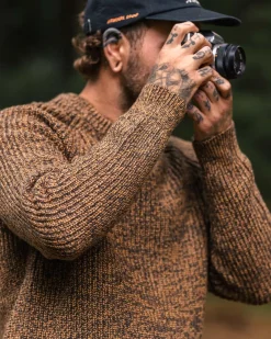 Fog Recycled Knitted Sweater - Dusty Ochre