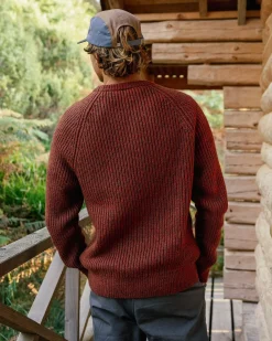 Fog Recycled Knitted Sweater - Red Ochre