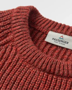 Fog Recycled Knitted Sweater - Red Ochre
