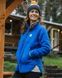 Folksy Recycled Sherpa Fleece - Azure Blue