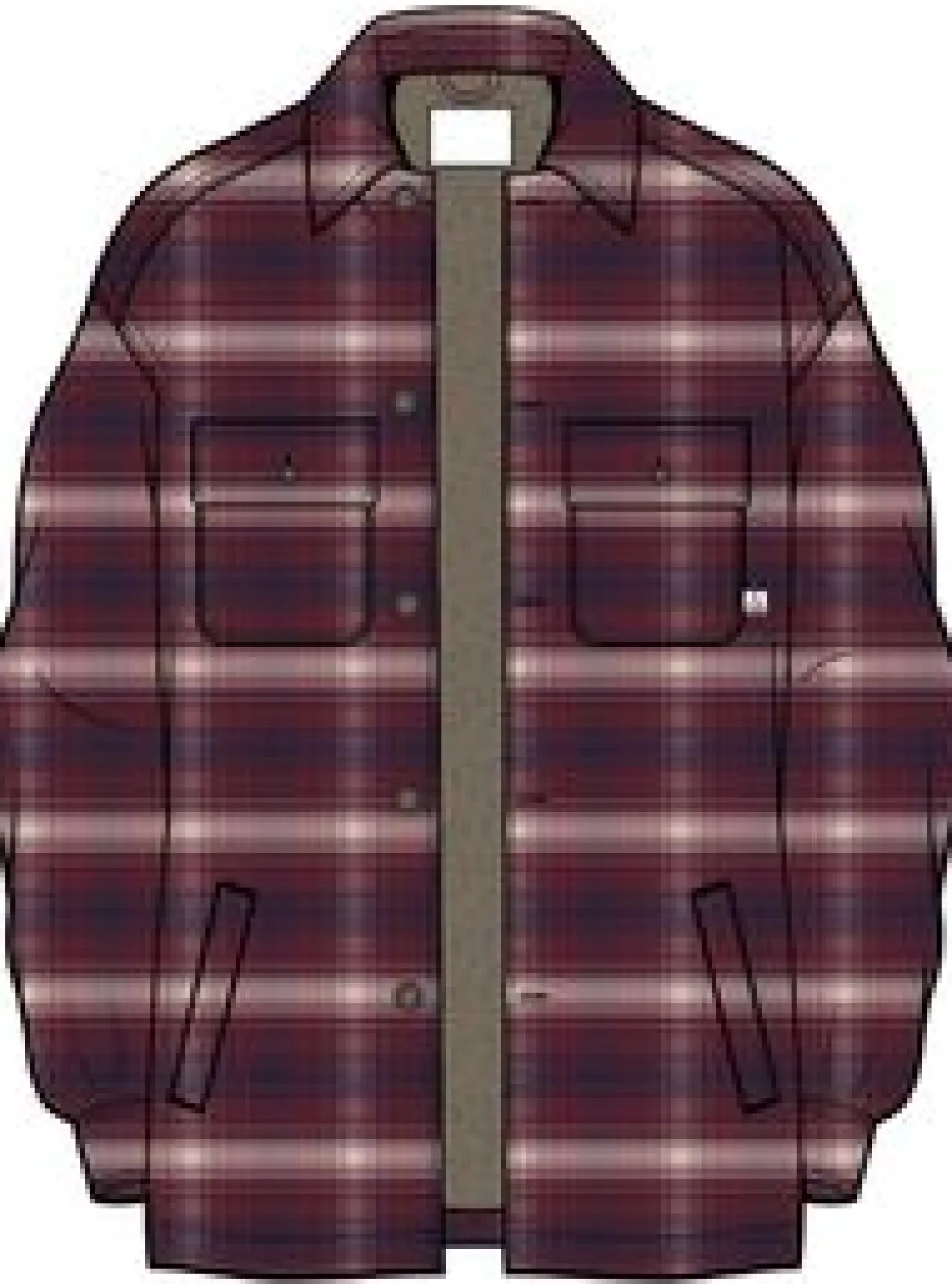 Freestyle Sherpa-Lined Shirt Jacket - Wine/Rich Navy Check