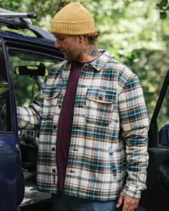 Freestyle Sherpa-Lined Shirt Jacket - Birch/Rain Forest Check
