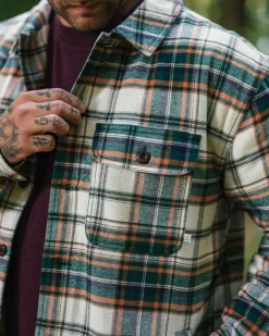 Freestyle Sherpa-Lined Shirt Jacket - Birch/Rain Forest Check