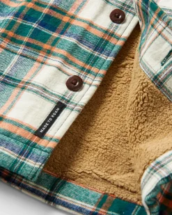 Freestyle Sherpa-Lined Shirt Jacket - Birch/Rain Forest Check