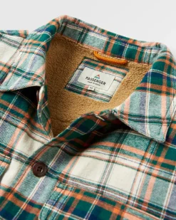 Freestyle Sherpa-Lined Shirt Jacket - Birch/Rain Forest Check