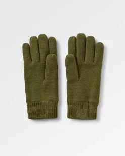 Gale Recycled Knitted Gloves - Khaki Green
