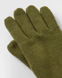 Gale Recycled Knitted Gloves - Khaki Green