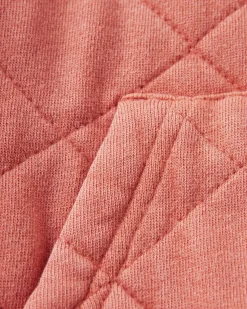 Getaway Recycled Quilted Full Zip Hoodie - Burnt Orange