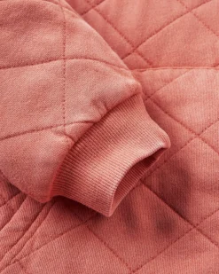 Getaway Recycled Quilted Full Zip Hoodie - Burnt Orange