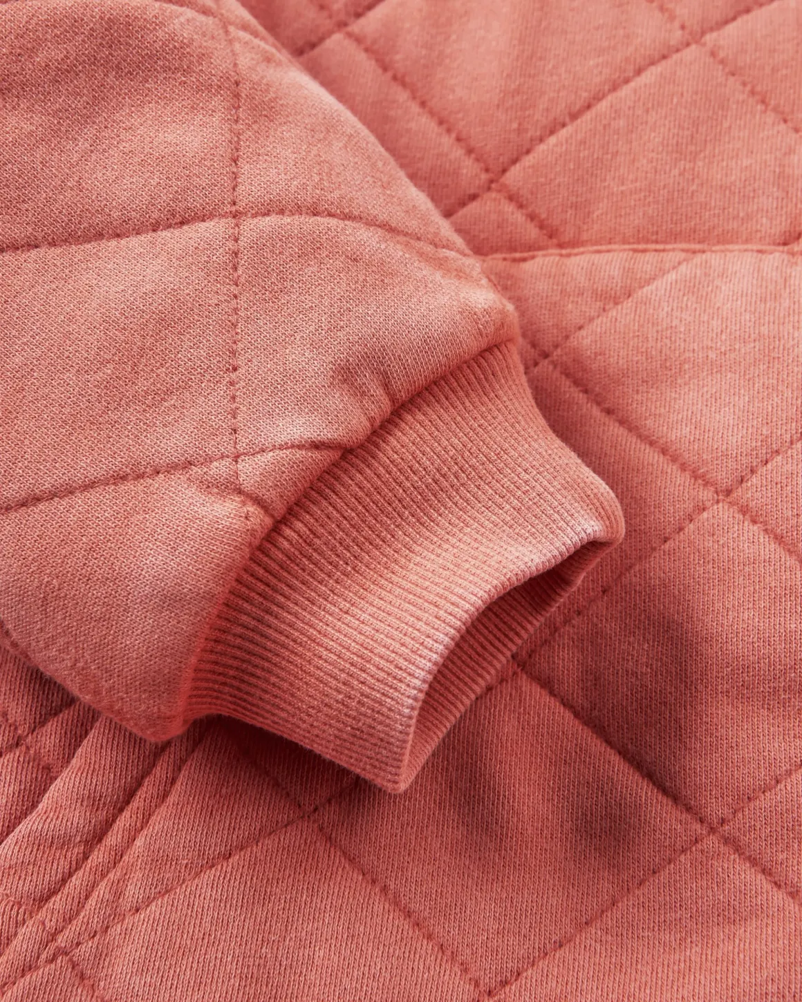 Getaway Recycled Quilted Full Zip Hoodie - Burnt Orange