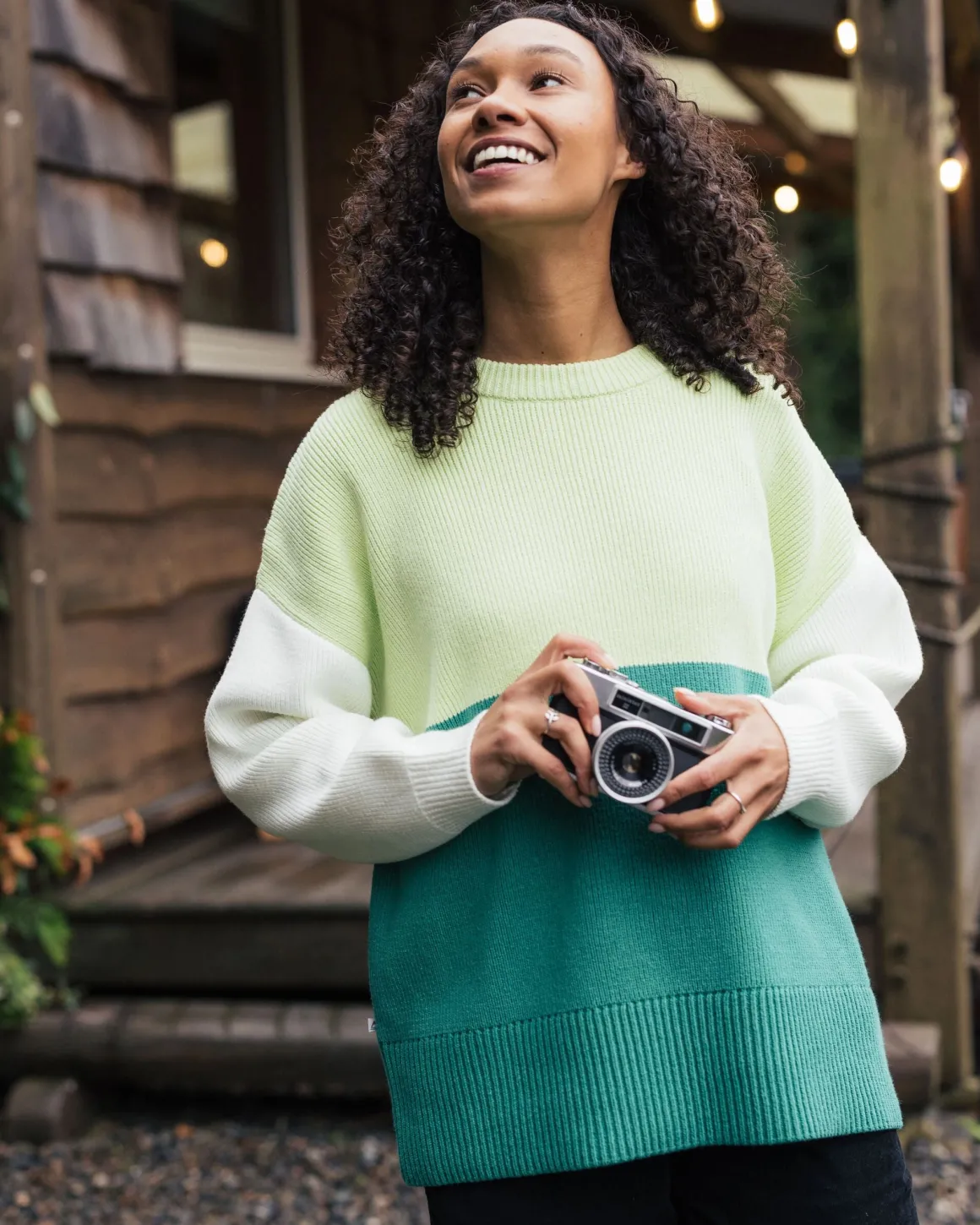 Gondwana Organic Oversized Knitted Sweater - Greenlake