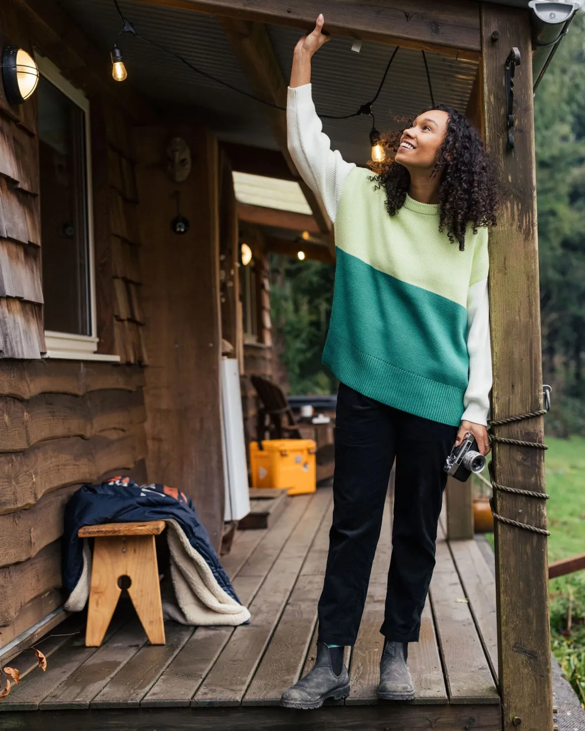 Gondwana Organic Oversized Knitted Sweater - Greenlake