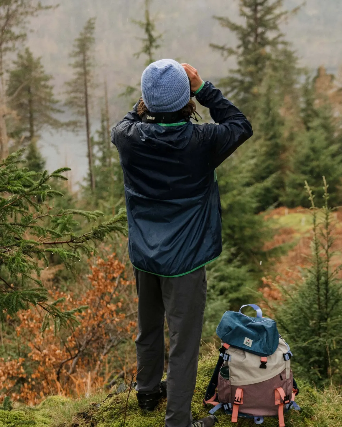 Gusto Recycled Windshell Pullover - Rich Navy/Dark Denim