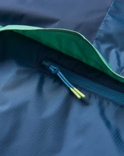 Gusto Recycled Windshell Pullover - Rich Navy/Dark Denim