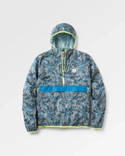 Gusto Recycled Windshell Pullover - Abstract Seaweed Pistachio