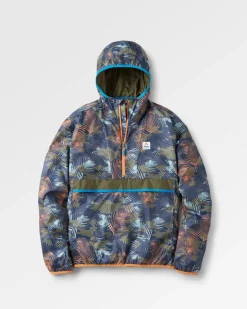Gusto Recycled Windshell Pullover - Palm Camo Apricot