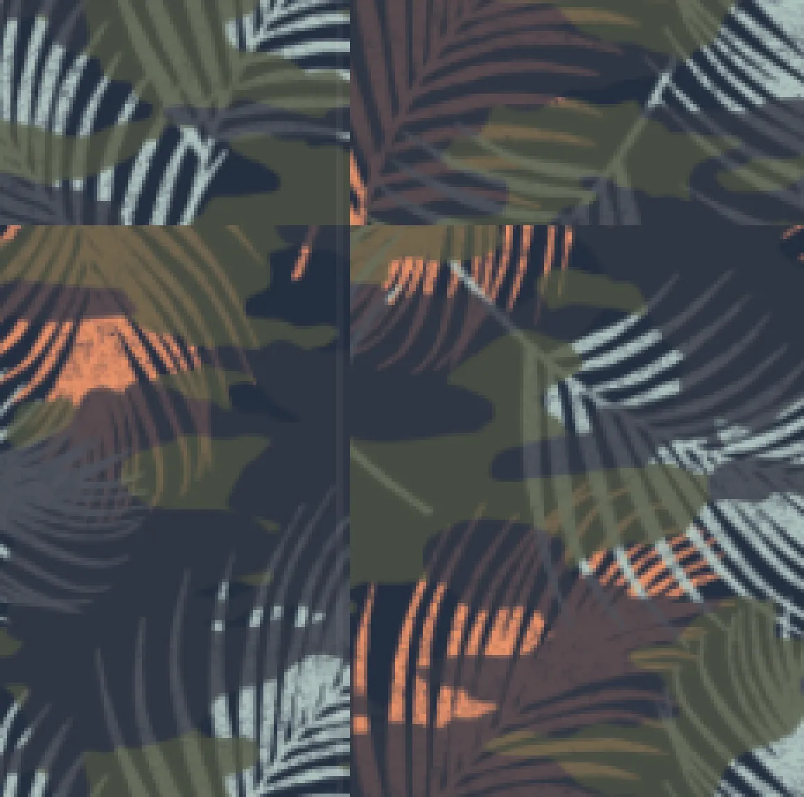 Gusto Recycled Windshell Pullover - Palm Camo Apricot