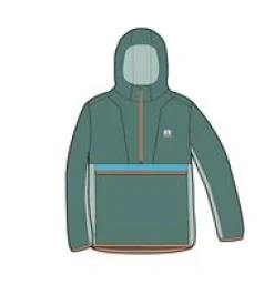 Gusto Recycled Windshell Pullover - Deep Sea
