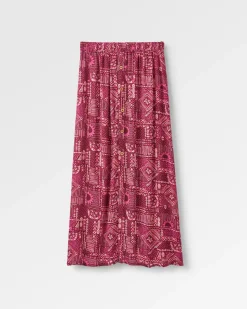 Hannah Skirt - Vintage Patchwork Wine