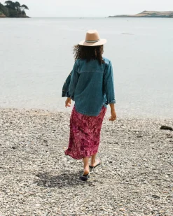 Hannah Skirt - Vintage Patchwork Wine