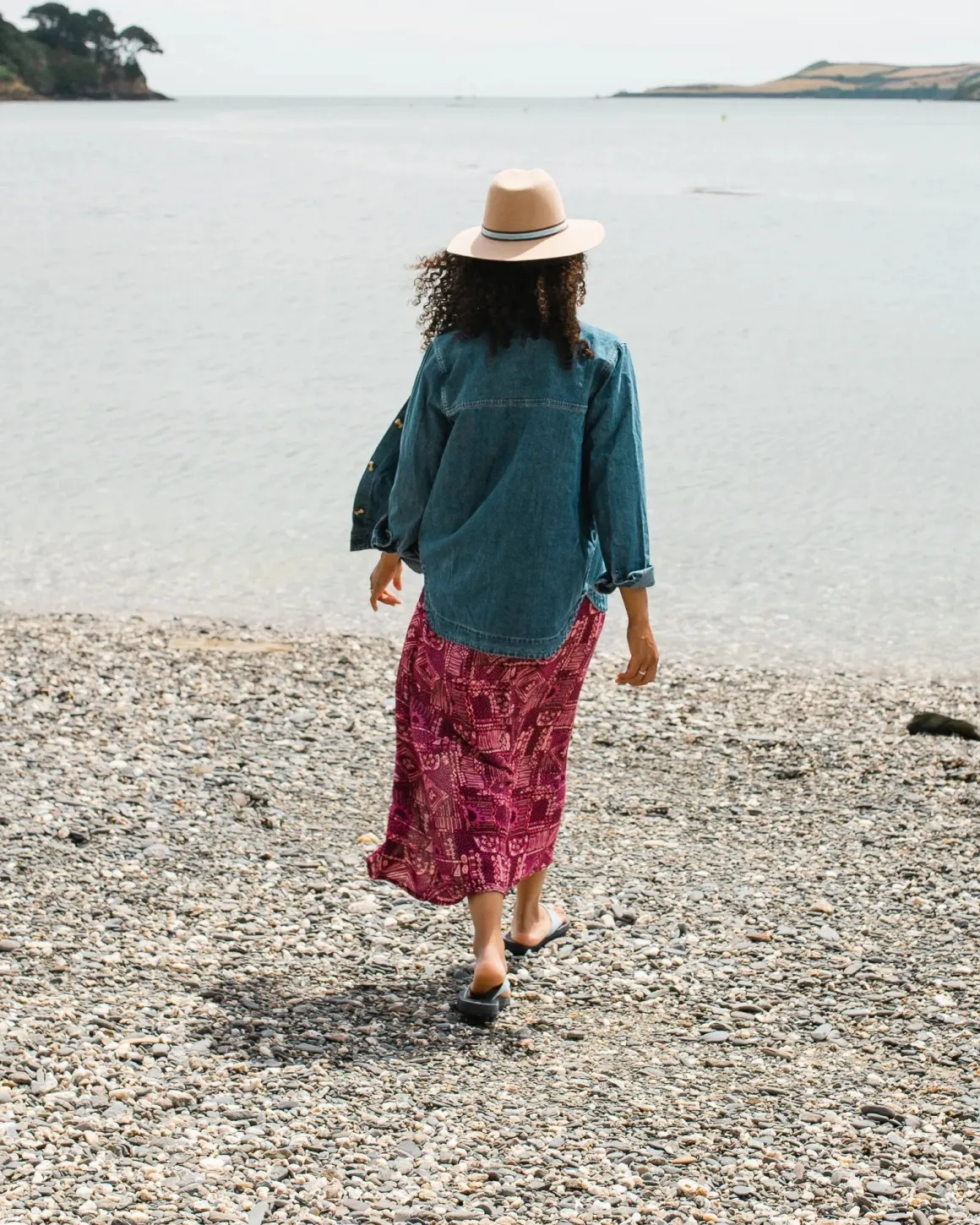 Hannah Skirt - Vintage Patchwork Wine