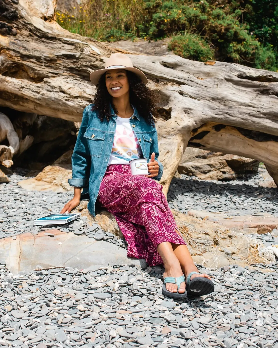 Hannah Skirt - Vintage Patchwork Wine