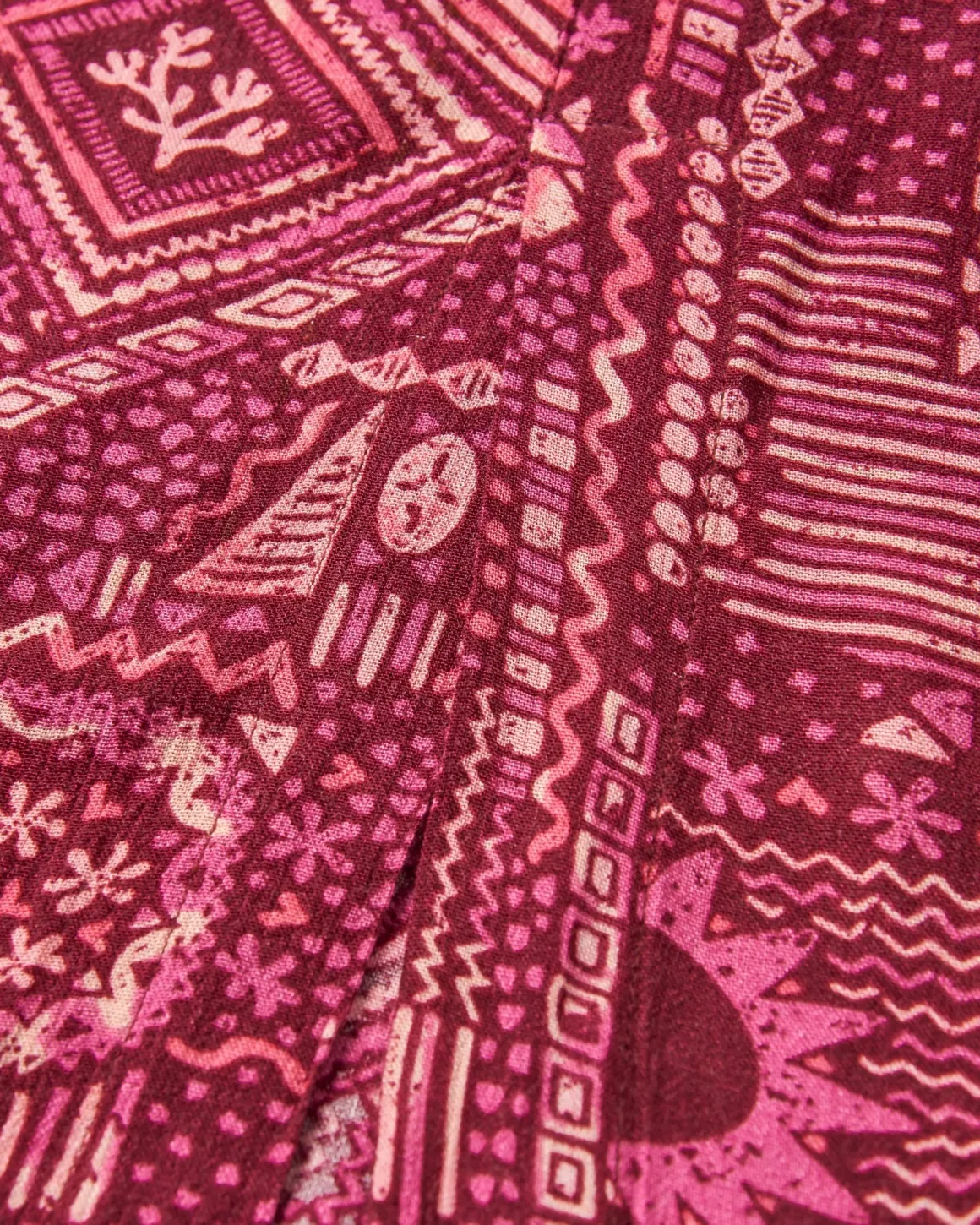 Hannah Skirt - Vintage Patchwork Wine