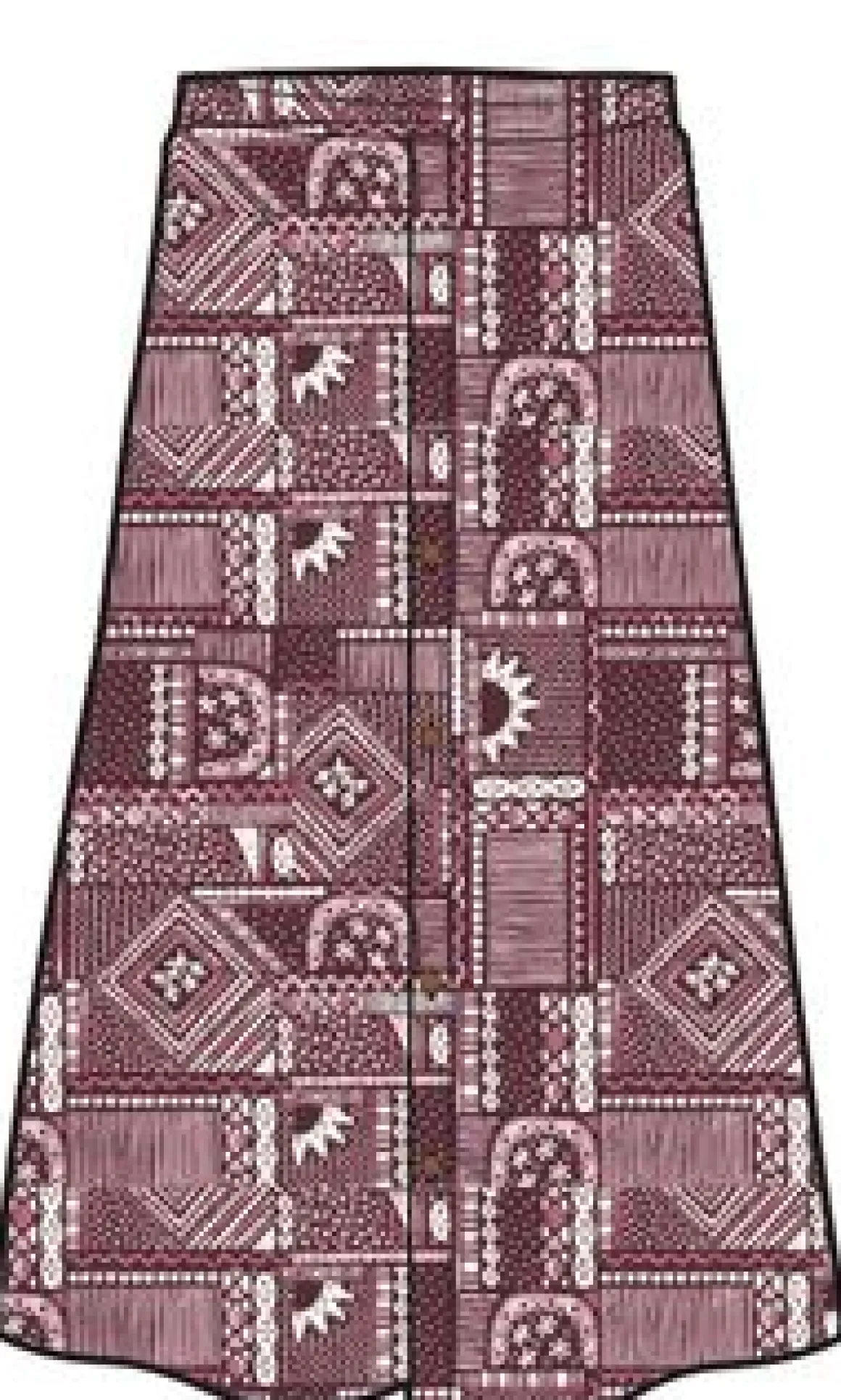 Hannah Skirt - Vintage Patchwork Wine