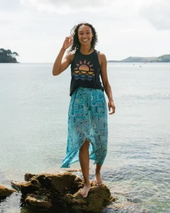 Hannah Skirt - Vintage Patchwork Blue Pool