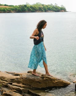 Hannah Skirt - Vintage Patchwork Blue Pool