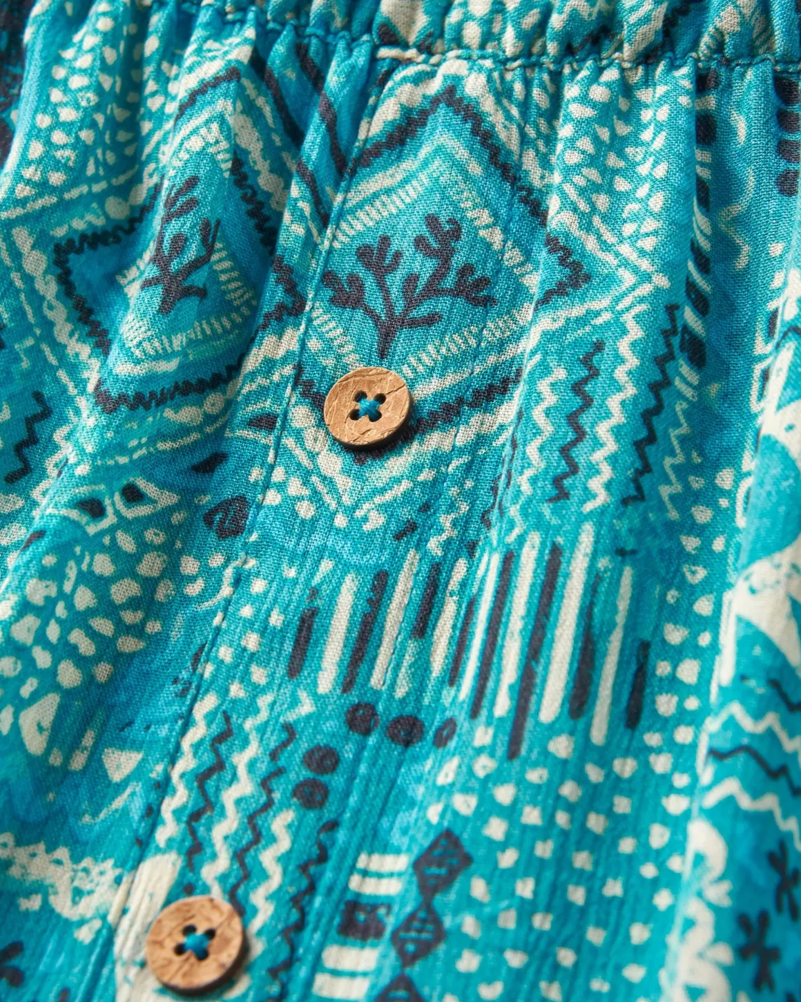 Hannah Skirt - Vintage Patchwork Blue Pool