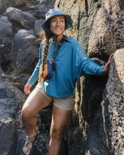 Hatha Recycled Active Top - Blue Steel