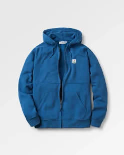 Heritage Full Zip Recycled Cotton Hoodie - Dark Denim