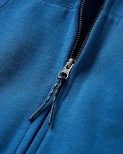 Heritage Full Zip Recycled Cotton Hoodie - Dark Denim