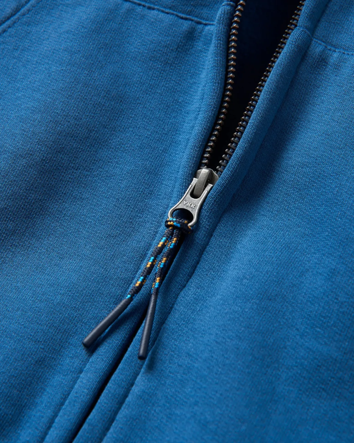 Heritage Full Zip Recycled Cotton Hoodie - Dark Denim