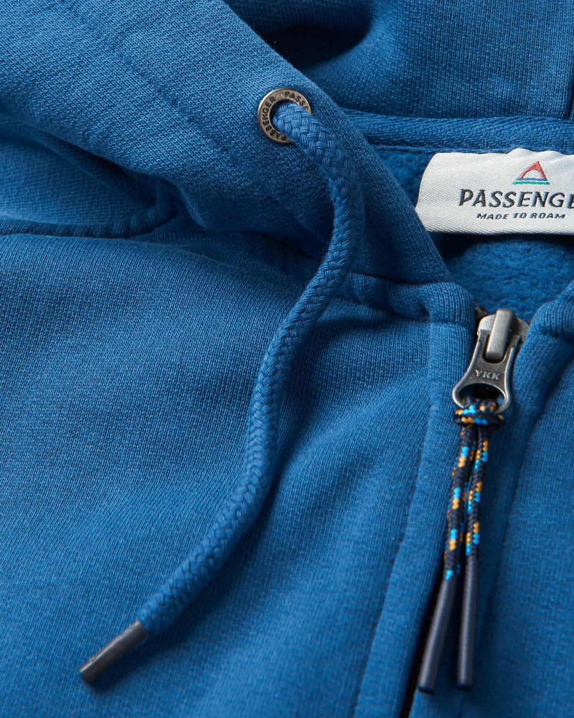 Heritage Full Zip Recycled Cotton Hoodie - Dark Denim