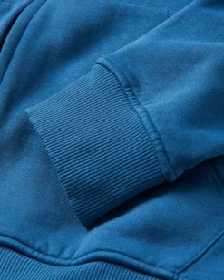 Heritage Full Zip Recycled Cotton Hoodie - Dark Denim