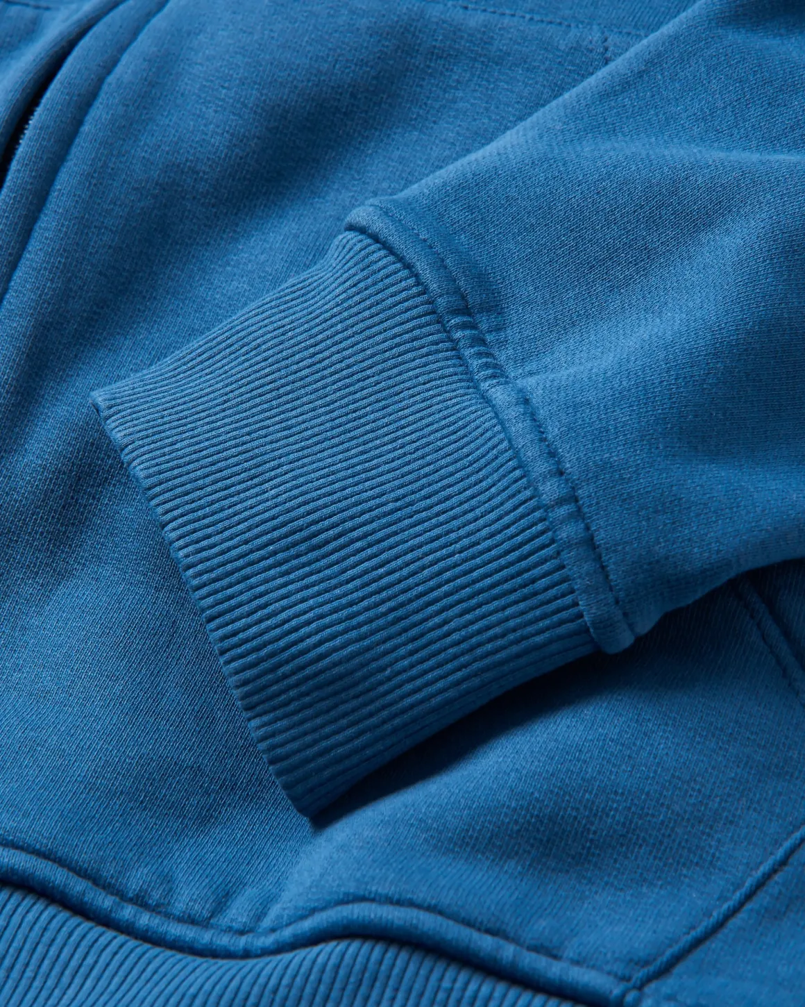 Heritage Full Zip Recycled Cotton Hoodie - Dark Denim