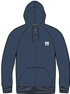 Heritage Full Zip Recycled Cotton Hoodie - Dark Denim